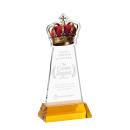 Crown Amber on Hartford Base Abstract / Misc Crystal Award