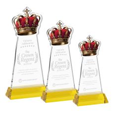 Crown Gold on Hartford Base Abstract / Misc Crystal Award - Newest Additions