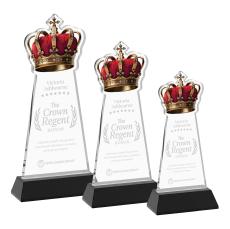 Crown Black on Hartford Base Abstract / Misc Crystal Award - Newest Additions