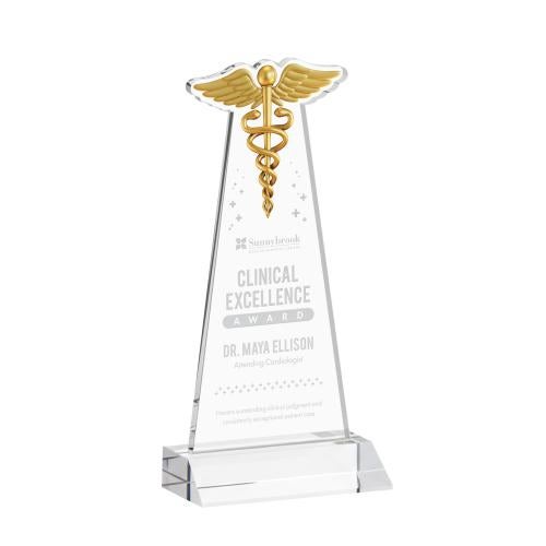 Corporate Awards - Crystal Awards - Caduceus Clear Abstract / Misc Crystal Award