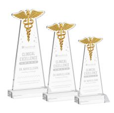 Caduceus Clear Abstract / Misc Crystal Award - Corporate Awards