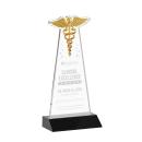 Caduceus Black Abstract / Misc Crystal Award