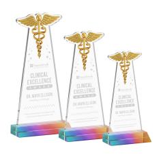 Caduceus Prismatic Abstract / Misc Crystal Award - Corporate Awards