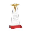Caduceus Red Abstract / Misc Crystal Award
