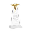 Caduceus White Abstract / Misc Crystal Award