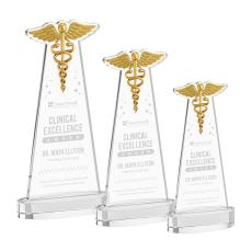 Caduceus Clear on Alberton Base Abstract / Misc Crystal Award - Corporate Awards
