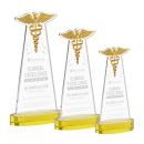 Caduceus Gold on Alberton Base Abstract / Misc Crystal Award