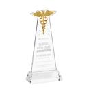 Caduceus Clear on Hartford Base Abstract / Misc Crystal Award