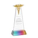 Caduceus Prismatic on Hartford Base Abstract / Misc Crystal Award