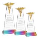 Caduceus Prismatic on Hartford Base Abstract / Misc Crystal Award