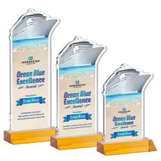 Voyager Full Color Amber Abstract / Misc Crystal Award - Glass Awards