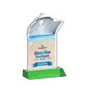 Voyager Full Color Green Abstract / Misc Crystal Award