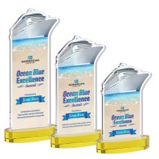 Voyager Full Color Gold on Alberton Base Abstract / Misc Crystal Award - Corporate Awards