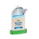 Voyager Full Color Green on Alberton Base Abstract / Misc Crystal Award