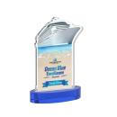 Voyager Full Color Blue on Alberton Base Abstract / Misc Crystal Award