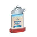 Voyager Full Color Red on Alberton Base Abstract / Misc Crystal Award