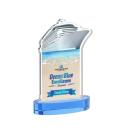 Voyager Full Color Sky Blue on Alberton Base Abstract / Misc Crystal Award