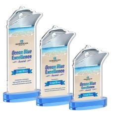 Voyager Full Color Sky Blue on Alberton Base Abstract / Misc Crystal Award - Corporate Awards