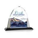 Avalon Full Color Pewter Arch & Crescent Crystal Award