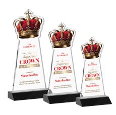 Crown Full Color Black Abstract / Misc Crystal Award - Newest Additions