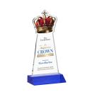 Crown Full Color Blue Abstract / Misc Crystal Award
