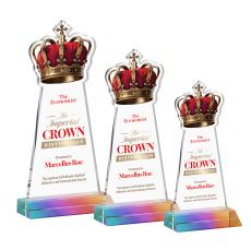 Crown Full Color Prismatic Abstract / Misc Crystal Award - Newest Additions