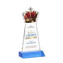 Crown Full Color Sky Blue Abstract / Misc Crystal Award