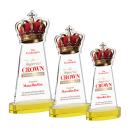 Crown Full Color Gold on Alberton Base Abstract / Misc Crystal Award