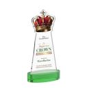 Crown Full Color Green on Alberton Base Abstract / Misc Crystal Award