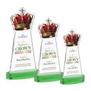 Crown Full Color Green on Alberton Base Abstract / Misc Crystal Award