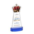 Crown Full Color Blue on Alberton Base Abstract / Misc Crystal Award