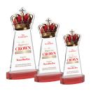 Crown Full Color Red on Alberton Base Abstract / Misc Crystal Award