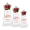 Crown Full Color White on Alberton Base Abstract / Misc Crystal Award