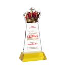 Crown Full Color Gold on Hartford Base Abstract / Misc Crystal Award