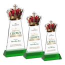 Crown Full Color Green on Hartford Base Abstract / Misc Crystal Award
