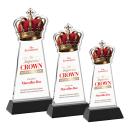 Crown Full Color Black on Hartford Base Abstract / Misc Crystal Award