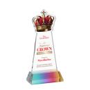 Crown Full Color Prismatic on Hartford Base Abstract / Misc Crystal Award