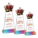 Crown Full Color Prismatic on Hartford Base Abstract / Misc Crystal Award