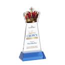 Crown Full Color Sky Blue on Hartford Base Abstract / Misc Crystal Award
