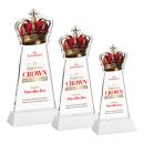 Crown Full Color White on Hartford Base Abstract / Misc Crystal Award