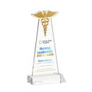Caduceus Full Color Clear Abstract / Misc Crystal Award