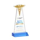 Caduceus Full Color Sky Blue Abstract / Misc Crystal Award
