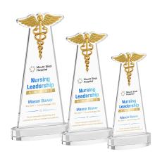 Caduceus Full Color Clear on Alberton Base Abstract / Misc Crystal Award - Full Color Awards