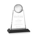 Netherford Globe Black Spheres Crystal Award
