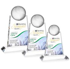 Netherford Globe Full Color Clear Spheres Crystal Award - Corporate Awards