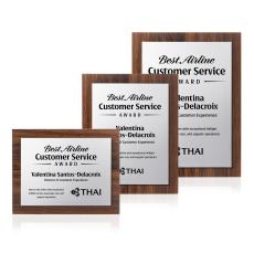 Millsboro Plaque - Walnut Finish/Silver - Wood Plaques