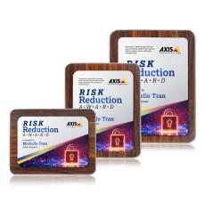 Reston Full Color Plaque - Walnut Finish/Silver - Employee of the Month Awards