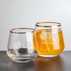 Tucson OTR/DOF Gold Rim - Deep Etch - Etched Barware
