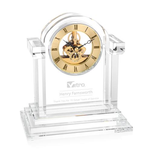 Corporate Recognition Gifts - Clocks - Velia Clock - Gold