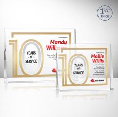 Sylvania Full Color Rectangle Crystal Award - Employee of the Month Awards